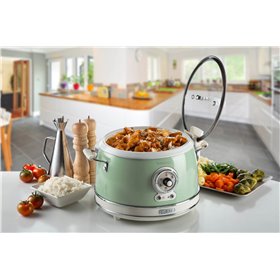 Ariete 2904 Rice Cooker - Cuociriso Elettrico con bowl in ceramica - Sushi fatto in casa - Multicooker - Linea Vintage - 3,5 L -