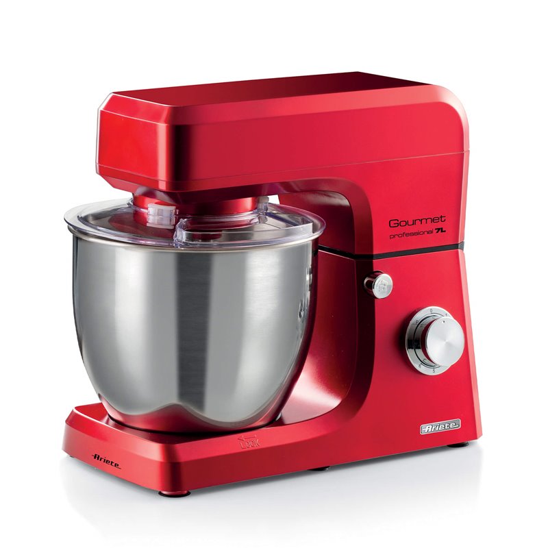 Ariete 1598/01 Gourmet Professional 7L , Impastatrice Planetaria, 1200 W, Capacità 7 L, 3 Accessori, 6 Velocità, Funzione Pulse,