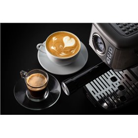 Ariete 1381 Macchina da caffè con manometro, compatibile con caffè in polvere e cialde ESE, 1300 W, Capacità 1,1 L, 15 bar di pr