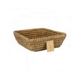 Cestino Multiuso Privilege Korne Marrone vimini Quadrato 27 x 27 x 9 cm (12 Unità)