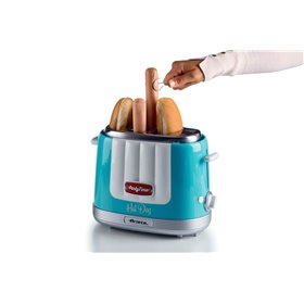 Ariete 206 Hot Dog Maker Party Time, Macchina per fare hot dog, 650 W, 5 livelli di cottura, 4 spazi di cottura, Espulsione auto