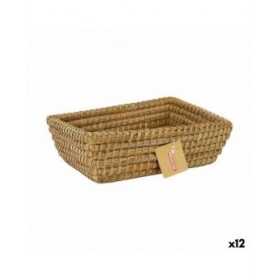 Cestino Multiuso Privilege Korne Marrone vimini Rettangolare 30 x 23 x 9 cm (12 Unità)