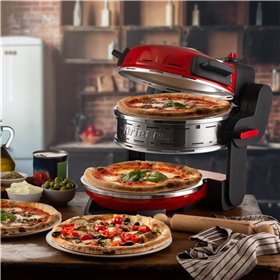 Ariete 927 Pizzeria Ariete, Forno pizza doppio, 2300 W, 2 pietre refrattarie, 2 pizze in 4 minuti, 2 termostati, Diametro 32 cm,