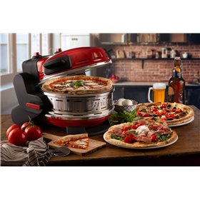 Ariete 927 Pizzeria Ariete, Forno pizza doppio, 2300 W, 2 pietre refrattarie, 2 pizze in 4 minuti, 2 termostati, Diametro 32 cm,