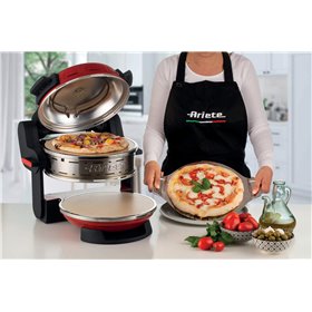 Ariete 927 Pizzeria Ariete, Forno pizza doppio, 2300 W, 2 pietre refrattarie, 2 pizze in 4 minuti, 2 termostati, Diametro 32 cm,
