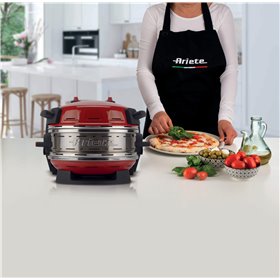 Ariete 927 Pizzeria Ariete, Forno pizza doppio, 2300 W, 2 pietre refrattarie, 2 pizze in 4 minuti, 2 termostati, Diametro 32 cm,