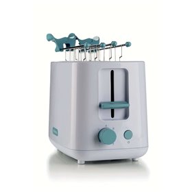 Ariete 157 Tostapane Breakfast, 760W, Capacità 2 fette di pane, Pinze in acciaio inox, 7 livelli di doratura, Pulsante stop, Toc