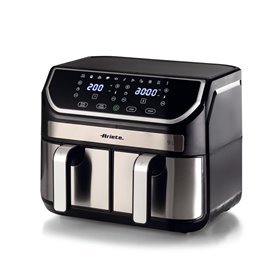 Ariete 4625 Friggitrice ad aria 9L, 2100W, Capacità 9L, Doppio cestello, Capacità di cottura 3,6kg, 11 programmi preimpostati, F