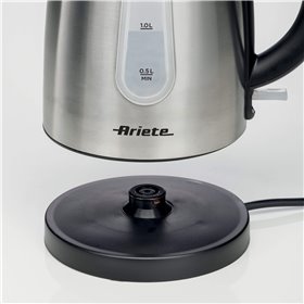 Ariete 2847 Metal Kettle, Bollitore elettrico, Capacità 1,7L, Base cordless, Protezione contro surriscaldamento, Metal
