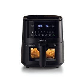 Ariete 4633 Friggitrice ad aria 4L, 1400W, Capacità 4L, 9 programmi, Funzione Shake e Grill, Temperatura fino a 200°C, Nero
