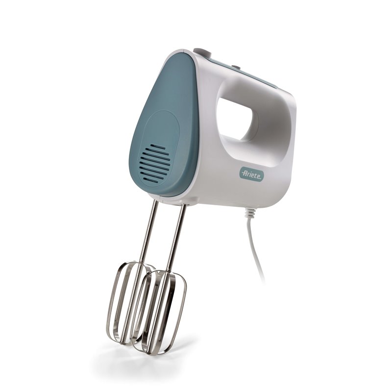 Ariete 1545 Sbattitore Breakfast, 450W, 5 velocità, Funzione turbo, 2 fruste, White &amp Aegean teal