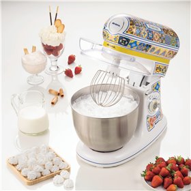 Ariete 1588 Impastatrice Positano, Planetaria, 7 velocità, 2400 Watt, 5,5 litri, Tazza Acciaio Inox