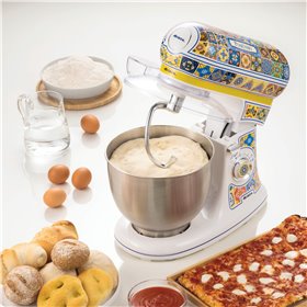 Ariete 1588 Impastatrice Positano, Planetaria, 7 velocità, 2400 Watt, 5,5 litri, Tazza Acciaio Inox