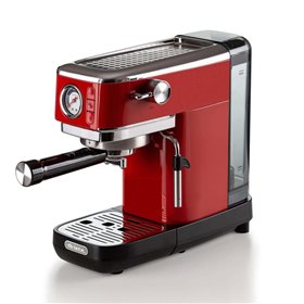 Ariete 1381 Macchina da caffè con manometro, compatibile con caffè in polvere e cialde ESE, 1300 W, Capacità 1,1 L, 15 bar di pr