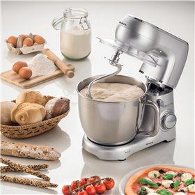 Ariete 1583 Gourmet Essence, Impastatrice Planetaria, Impasta, Monta e Amalgama, 1300W, Capacità 5,2L, 2 fruste e 1 gancio, 10 v