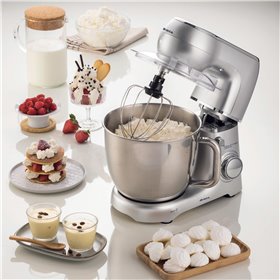 Ariete 1583 Gourmet Essence, Impastatrice Planetaria, Impasta, Monta e Amalgama, 1300W, Capacità 5,2L, 2 fruste e 1 gancio, 10 v