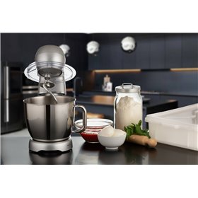 Ariete 1583 Gourmet Essence, Impastatrice Planetaria, Impasta, Monta e Amalgama, 1300W, Capacità 5,2L, 2 fruste e 1 gancio, 10 v
