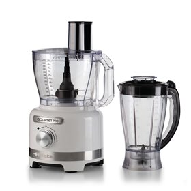 Ariete 1782 Gourmet Pro Moderna, Robot da cucina, Tritatutto 3L, Frullatore 2L, 2 velocità + Pulse, Set di lame + Disco in accia