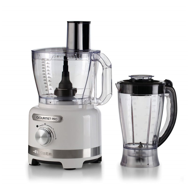 Ariete 1782 Gourmet Pro Moderna, Robot da cucina, Tritatutto 3L, Frullatore 2L, 2 velocità + Pulse, Set di lame + Disco in accia