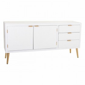 Credenza Alexandra House Living Bianco Dorato Legno MDF 42 x 71 x 145 cm