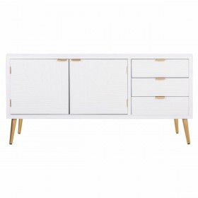 Credenza Alexandra House Living Bianco Dorato Legno MDF 42 x 71 x 145 cm