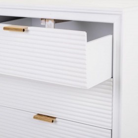Credenza Alexandra House Living Bianco Dorato Legno MDF 42 x 71 x 145 cm