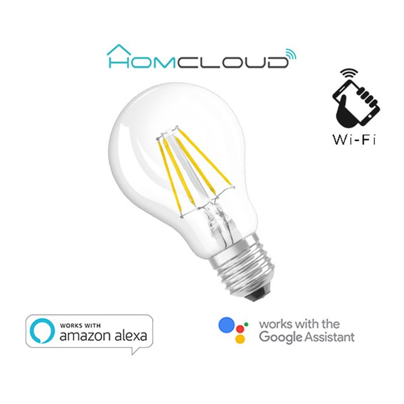Lampadina Wi-Fi a filamento Bianco CCT dimm