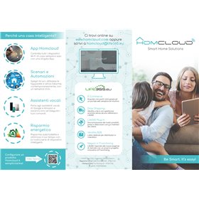 Pieghevole pubblicitario Homcloud - Nuova versione
