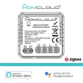 Modulo Ibrido Tapparelle o Pulsante Luci 2CH Zigbee da incas