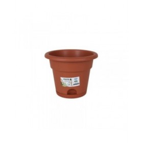 Vaso con Piatto Dem Greentime Marrone 20 x 20 x 16 cm (12 Unità)