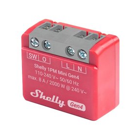 Shelly 1PM Mini Gen4 - Smart Relay 8A AC WiFi/BT/Matter/Zigbee + PM