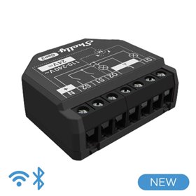 Shelly Plus 2PM Gen3 - Smart Relay Tapparelle 16A AC/DC WiFi/BT/Matter + PM