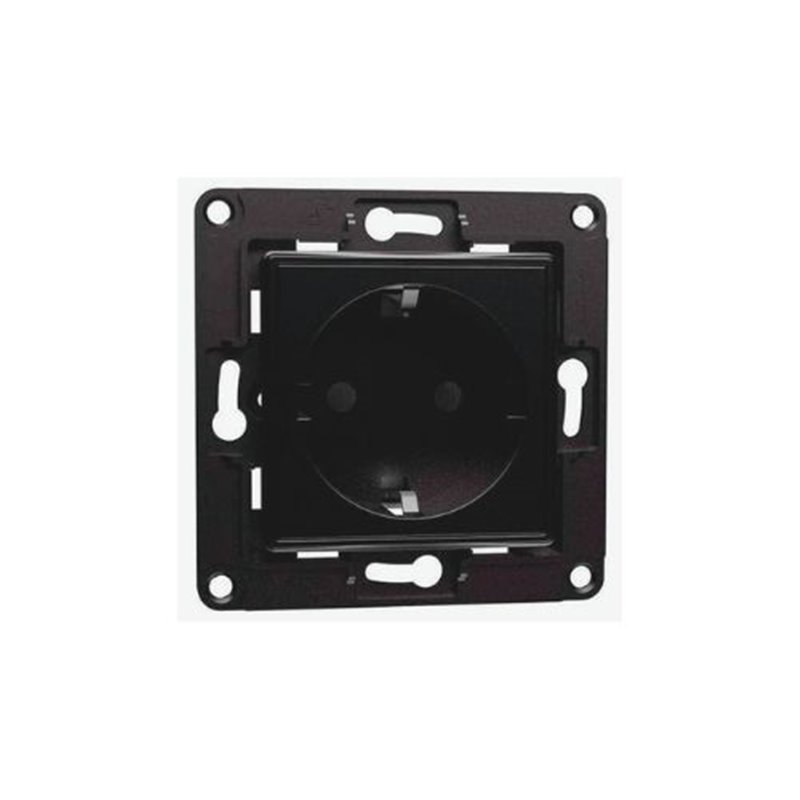 Shelly Wall Socket 1, Presa a muro EU/Schuko Nera
