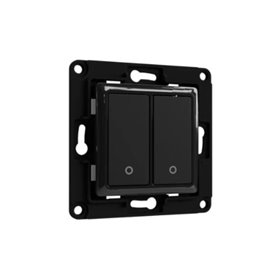 Shelly Wall Switch 2 - Pulsanti filari da parete 2 tasti nero con supp relÃ¨