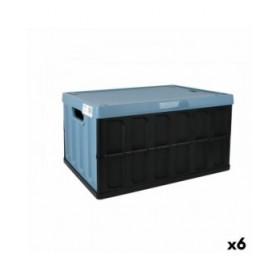 Scatola pieghevole Tontarelli Plastica 62 L Azzurro Nero Lavagna 59,5 x 39 x 31,5 cm (6 Unità)