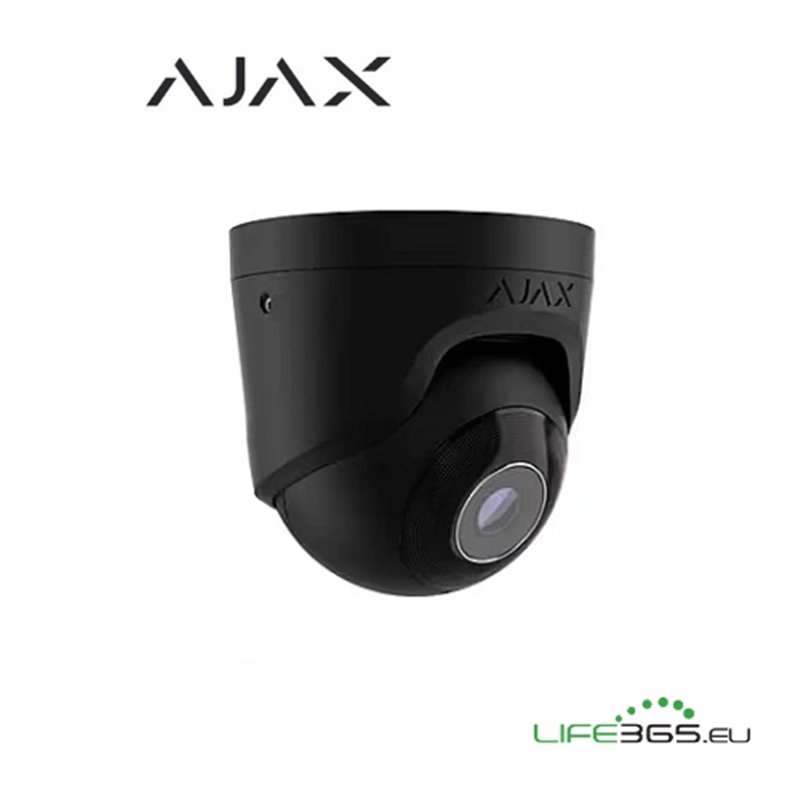 Ajax Telecamera Dome IP PoE (TurretCam) (5 Mp/2.8 mm) nero