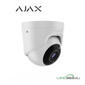 Ajax Telecamera Dome IP PoE (TurretCam) (5 Mp/2.8 mm) bianco