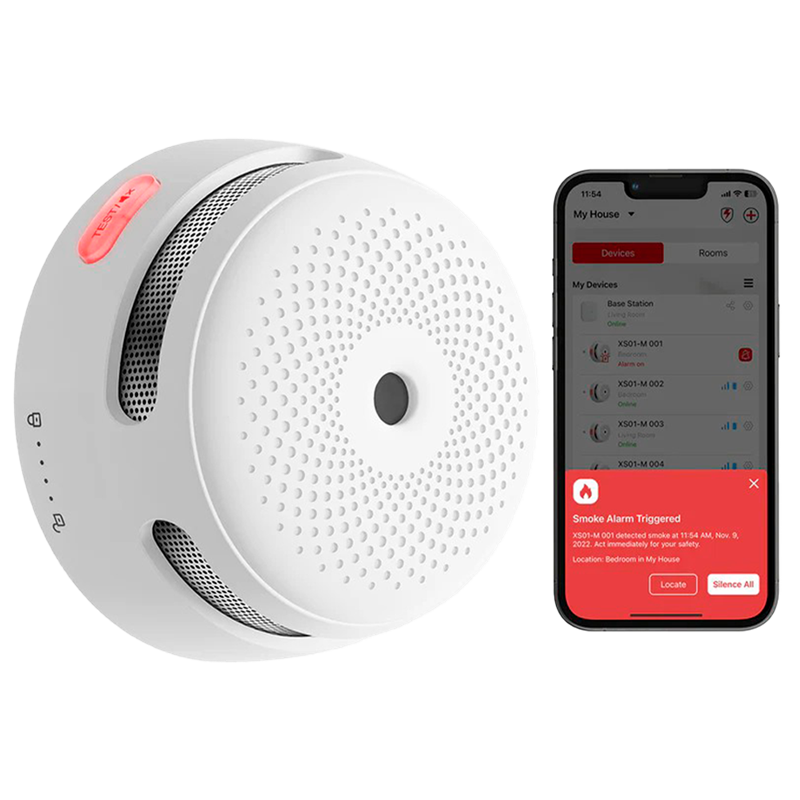 X-Sense Sensore Fumo Wi-Fi a batteria sostituibile