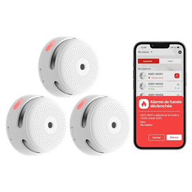 X-Sense KIT 3x Sensori Fumo Link+PRO a batteria sostituibile con centralina RF