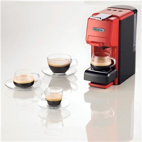 Ariete 1304/1 Macchina da caffè a cassetti, 1350W, Capacità serbatoio 0,7L, Pressione 19 bar, 3 tipologie di cassetto, Cialde e 