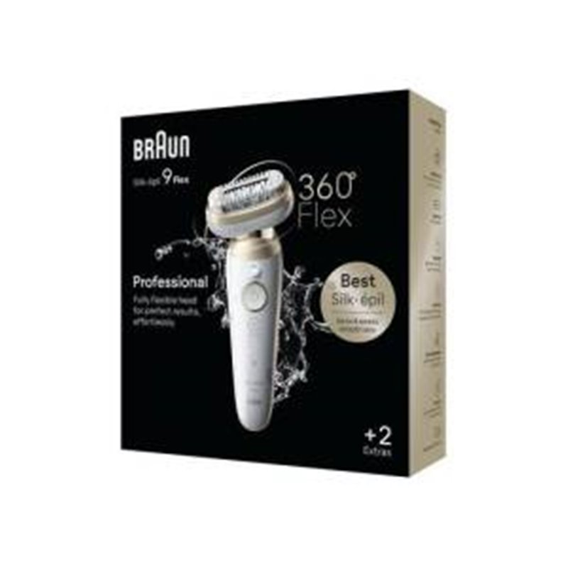 Braun Epilatore Elettrico Silk-épil 9 Flex SES9011 Bianco/Oro - 
