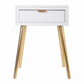 Comodino Alexandra House Living Dorato 39 x 67 x 47 cm