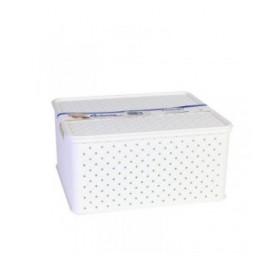 Scatola portaoggetti con coperchio Tontarelli Arianna Bianco 13 L 33 x 29 x 16 cm (4 Unità)