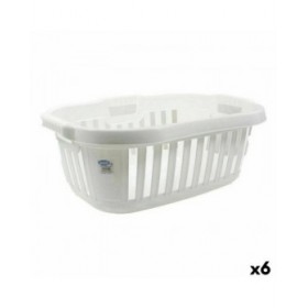 Cesto per i Panni Sporchi Tontarelli Hipster Bianco 50 L 66 x 44 x 25 cm (6 Unità)