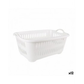 Cesto per i Panni Sporchi Tontarelli Cover line Con manici Plastica Bianco 62,5 x 44,5 x 27,5 cm (12 Unità)
