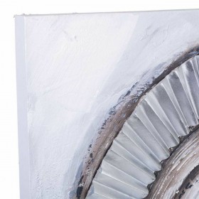 Quadro Alexandra House Living Tela Legno di abete 80 x 3 x 80 cm