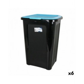 Secchio per la Spazzatura Tontarelli Coverline Azzurro 44 L Nero 38,5 x 34,5 x 54,5 cm (6 Unità)
