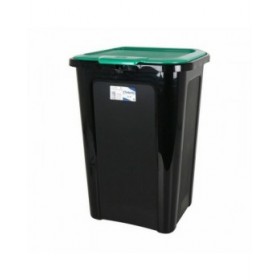 Secchio per la Spazzatura Tontarelli Coverline Verde 44 L Nero 38,5 x 34,5 x 54,5 cm (6 Unità)