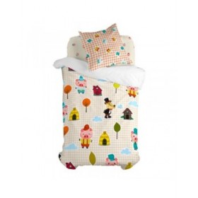 Federa HappyFriday Mr Fox Piggys Vichy Multicolore 80 x 80 cm
