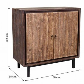 Ingresso Alexandra House Living Ferro Legno di abete Legno MDF 38 x 80 x 80 cm